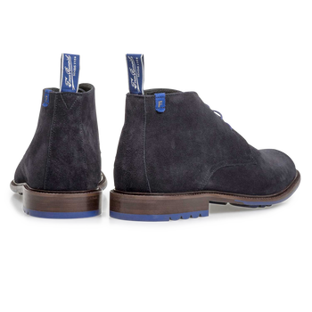Schn&uuml;rstiefel Wildleder dunkelblau