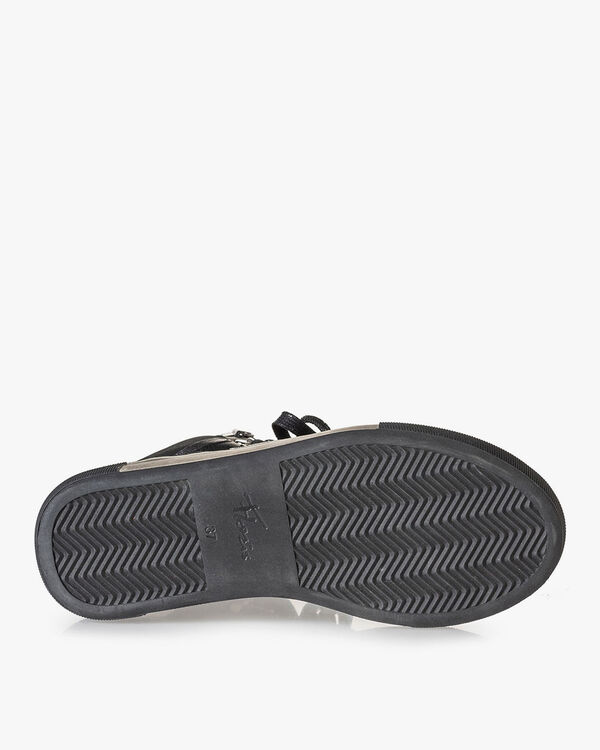 Halbhoher Sneaker schwarz Leder