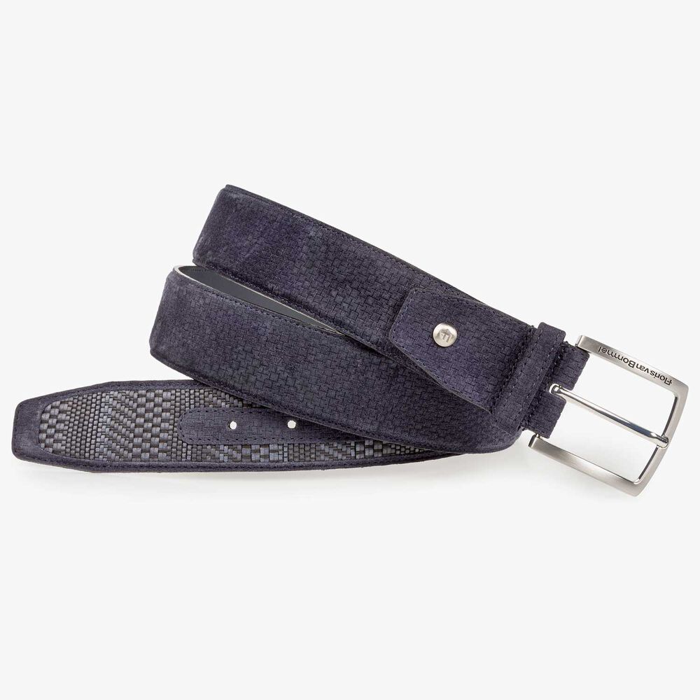 Dunkelblauer G&uuml;rtel mit geflochtenem Design