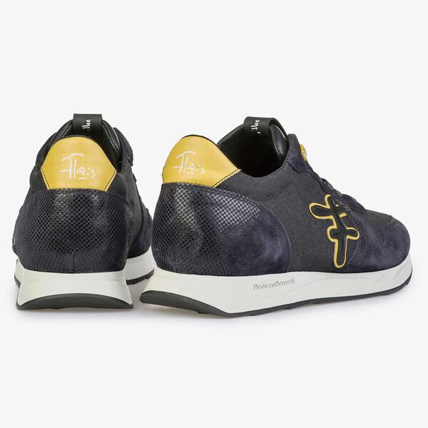Blue / grey sneaker with yellow details