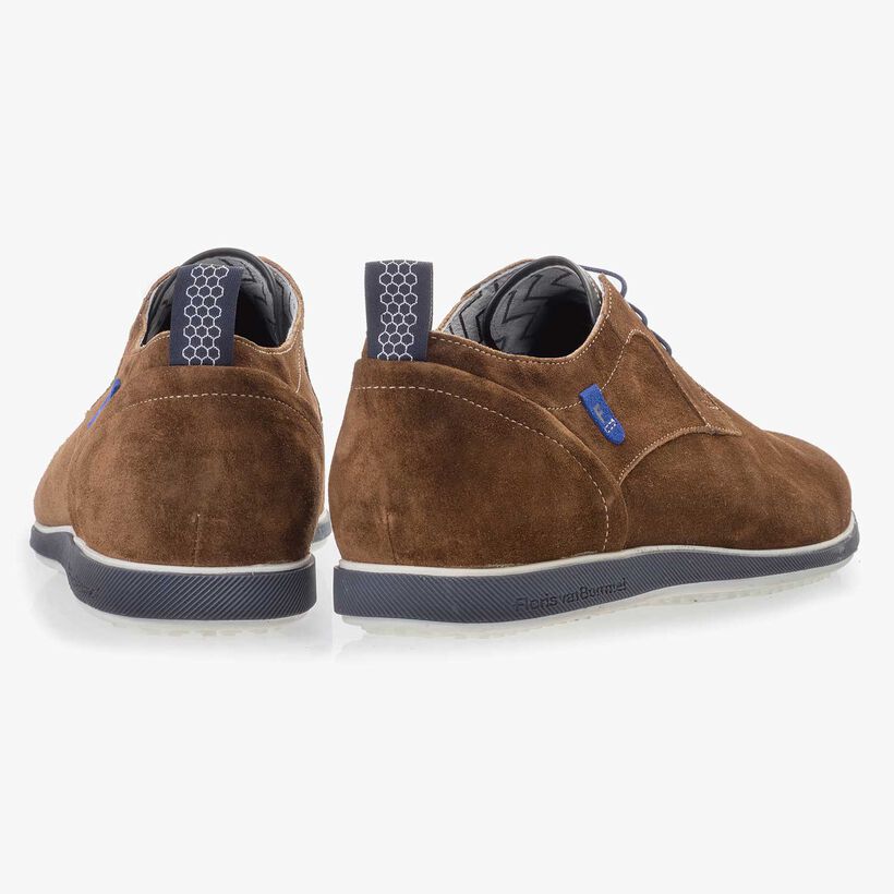 Brauner Wildleder Schn&uuml;rschuh