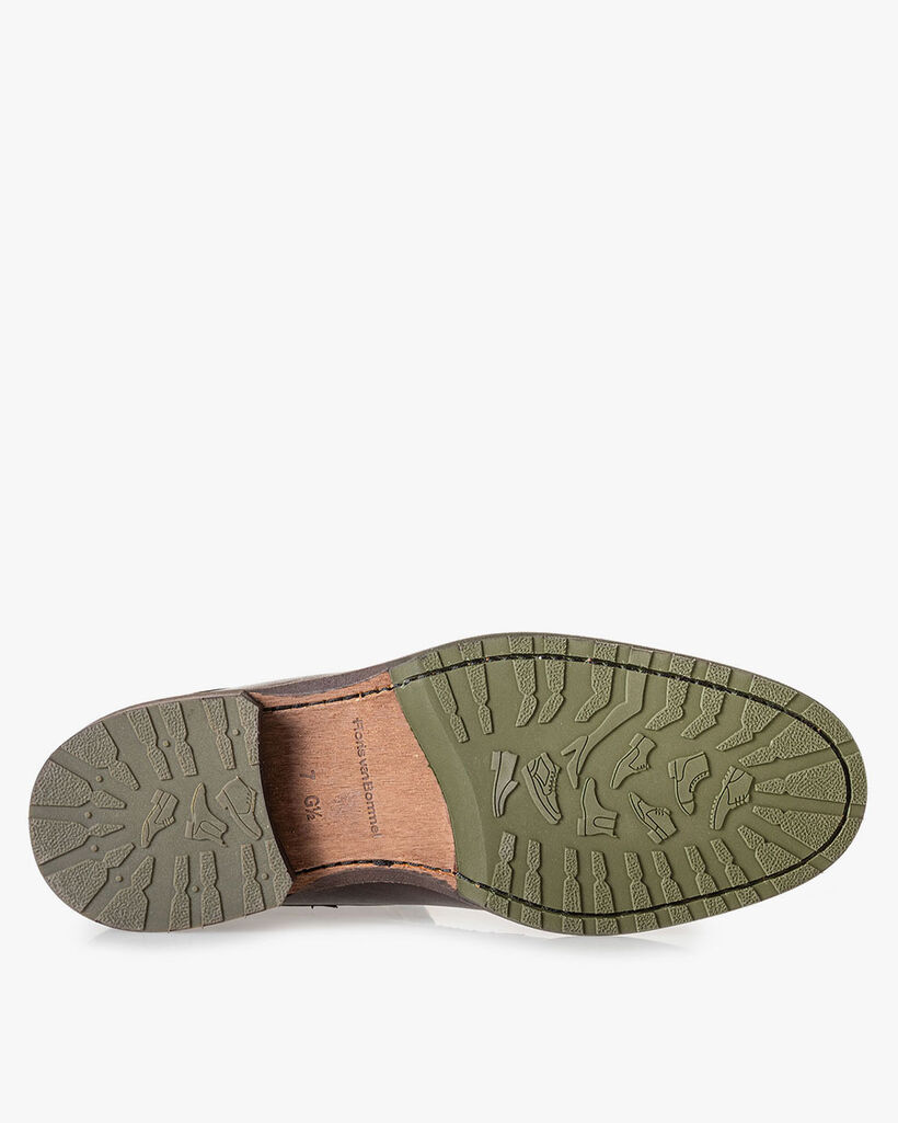 Lambskin lined lace boot brown