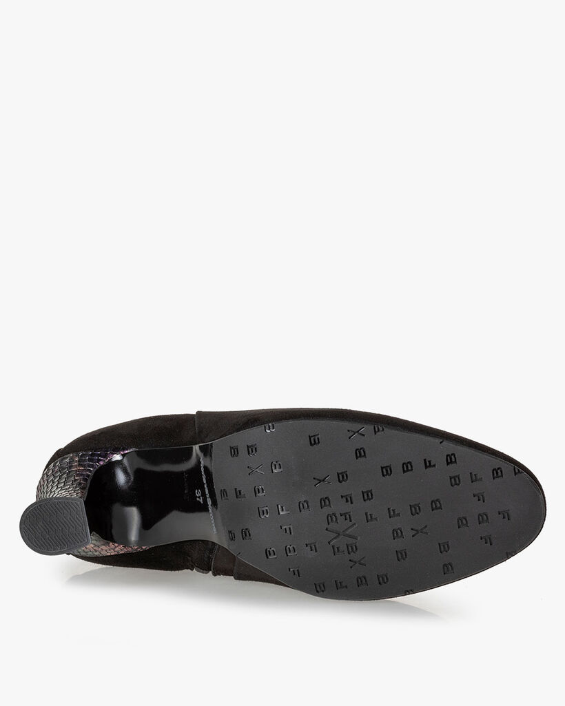 Stiefelette Wildleder schwarz