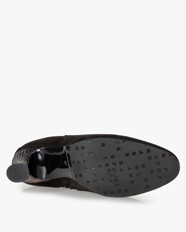 Stiefelette Wildleder schwarz