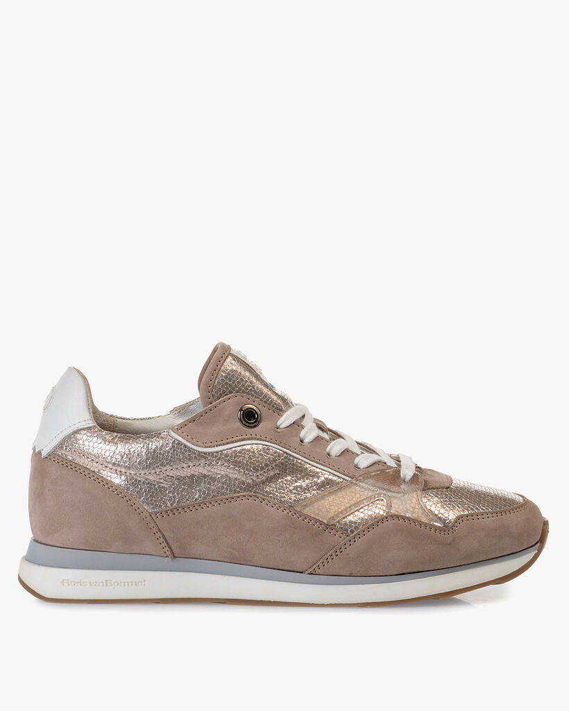Sneaker nubuck leather beige