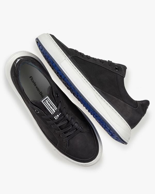 Sneaker Nubukleder schwarz