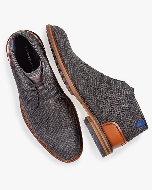 Crepi Stiefel grau mit Print
