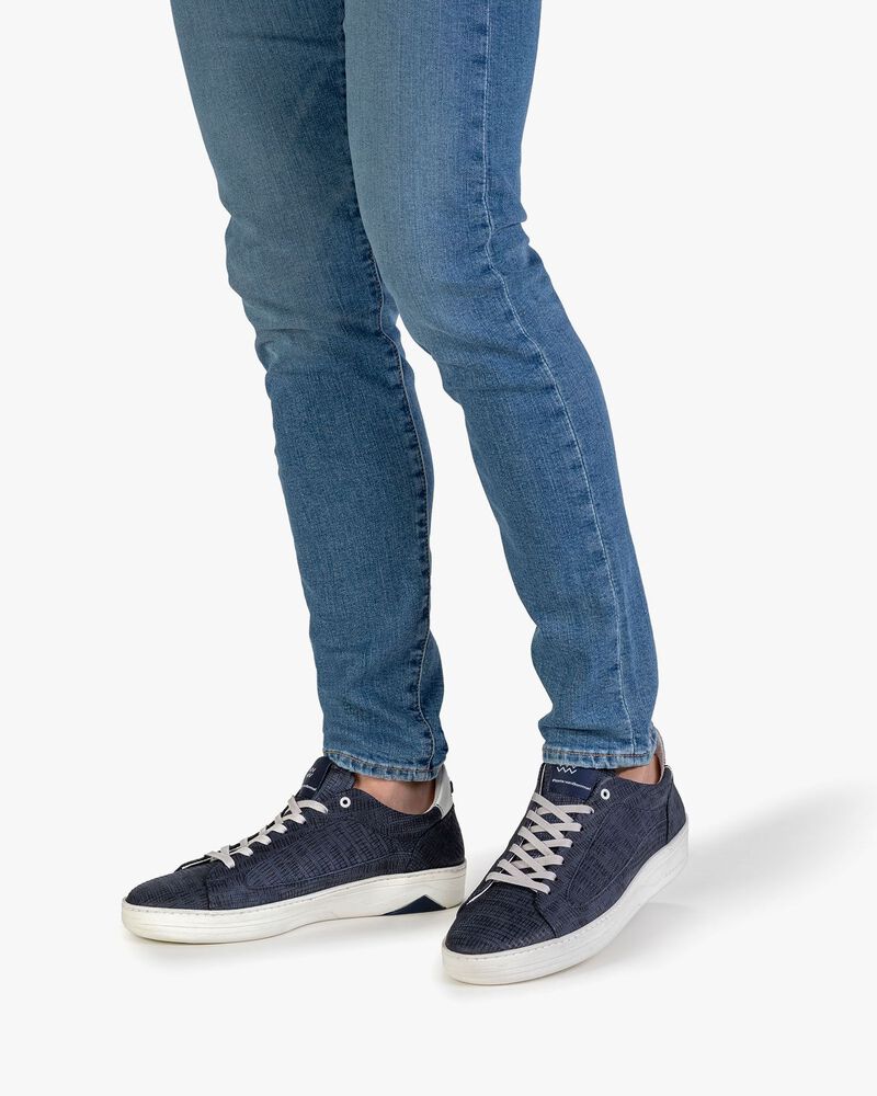 Sneaker mit Print dunkelblau