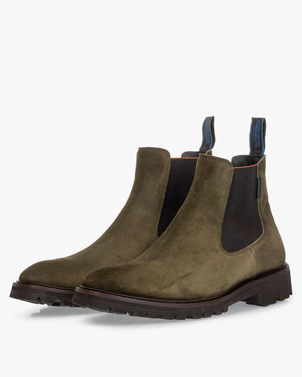 Chelsea Boot Wildleder dunkelgr&uuml;n