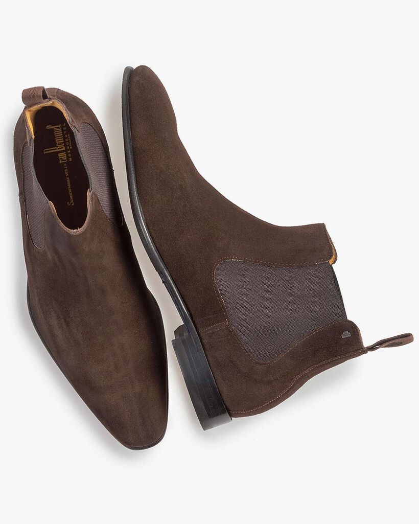 Dunkelbrauner Wildleder Chelsea Boot