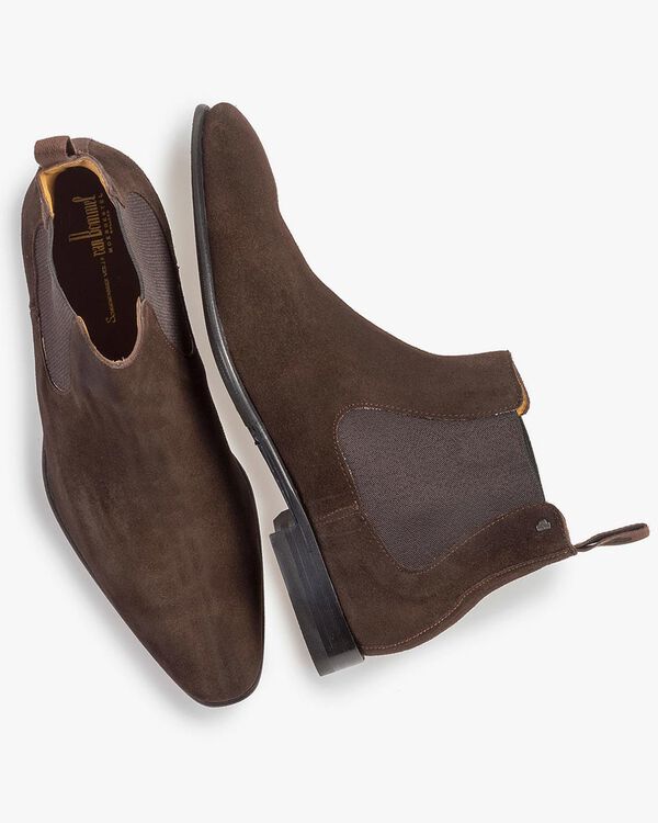 Dunkelbrauner Wildleder Chelsea Boot