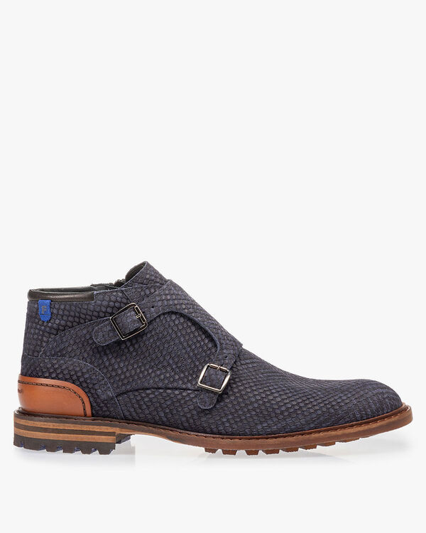 Stiefel blau mit Schnalle