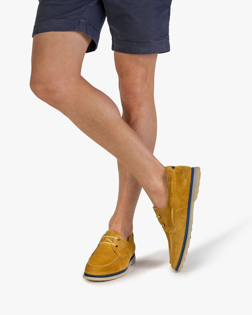 Bootsschuh Wildleder gelb