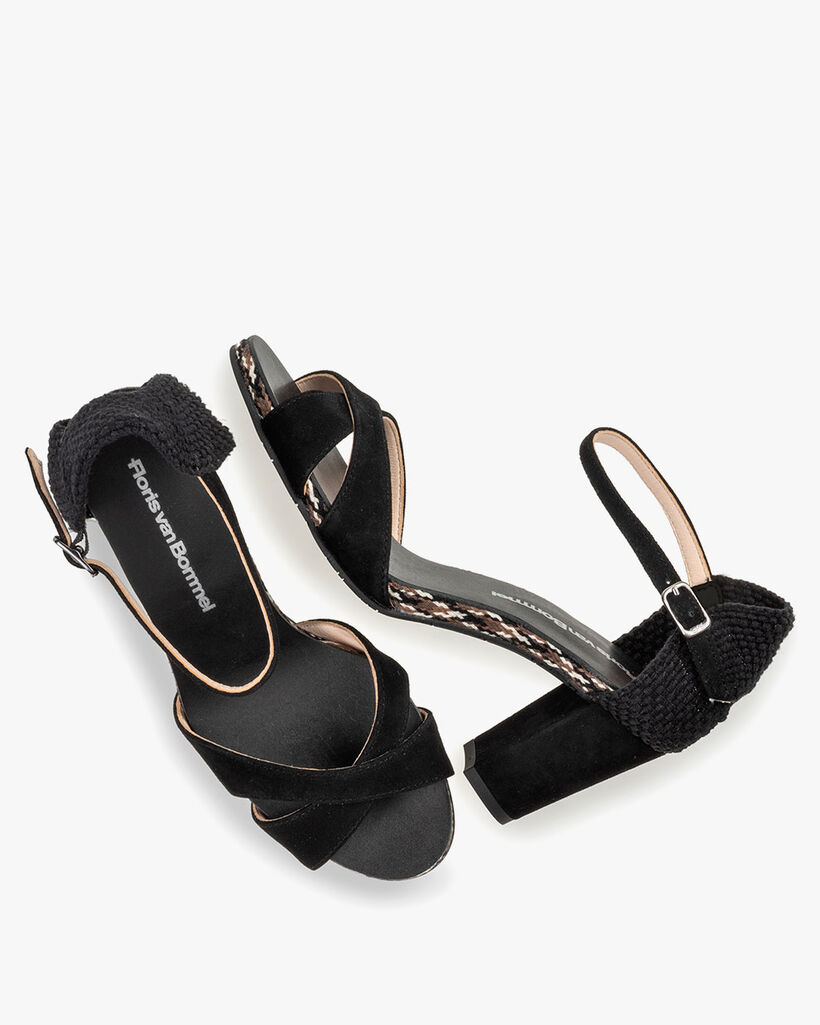 Sandale Wildleder schwarz