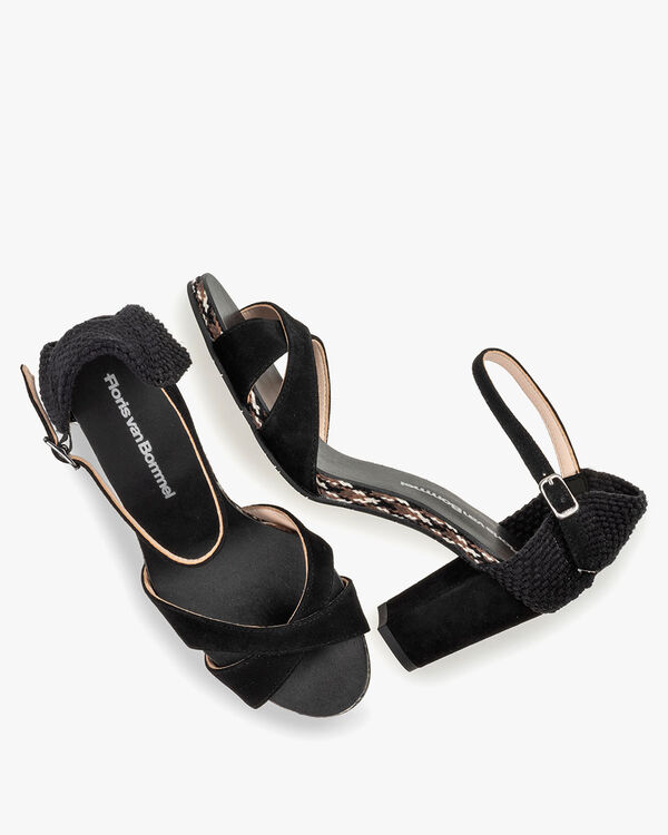 Sandale Wildleder schwarz