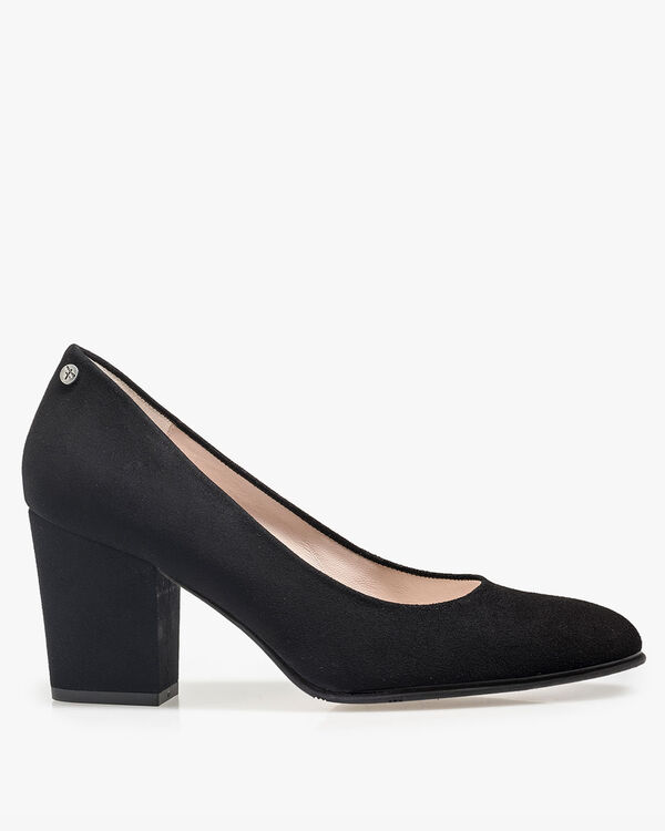 Schwarze Wildleder-Pumps