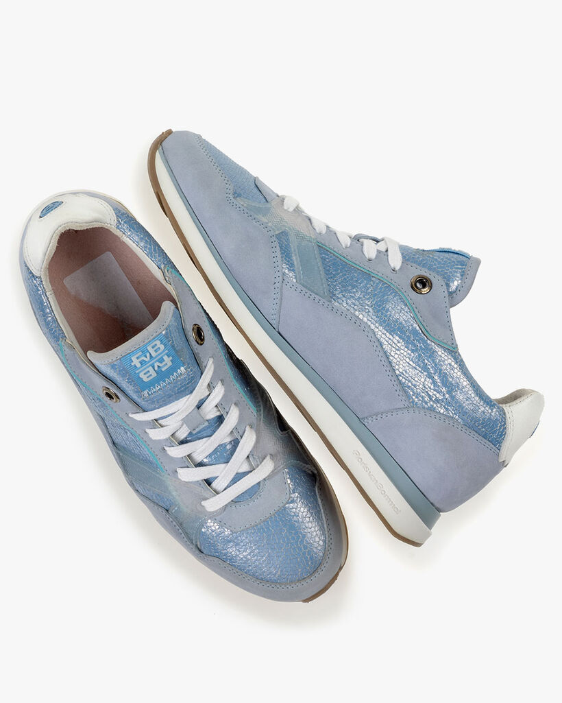 Sneaker Nubukleder hellblau