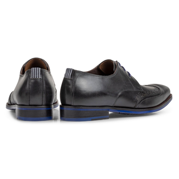Schn&uuml;rschuh schwarz Kalbsleder