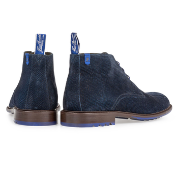 Stiefel dunkelblau mit Print