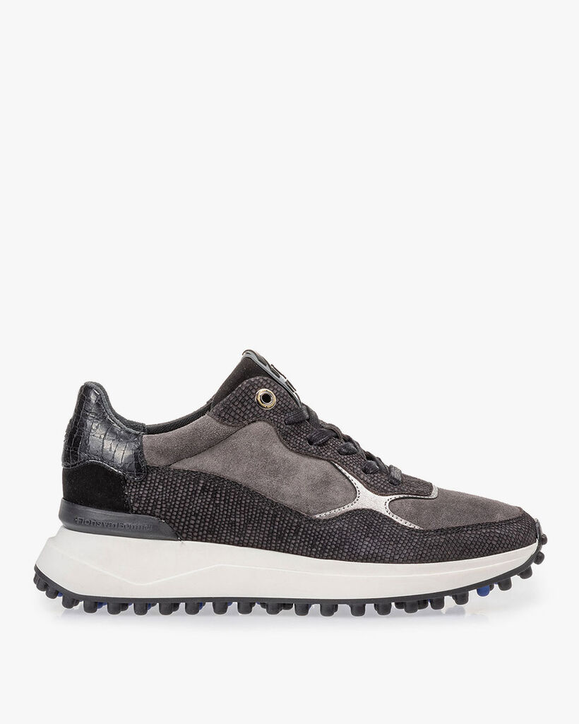 Noppi Sneaker Wildleder schwarz