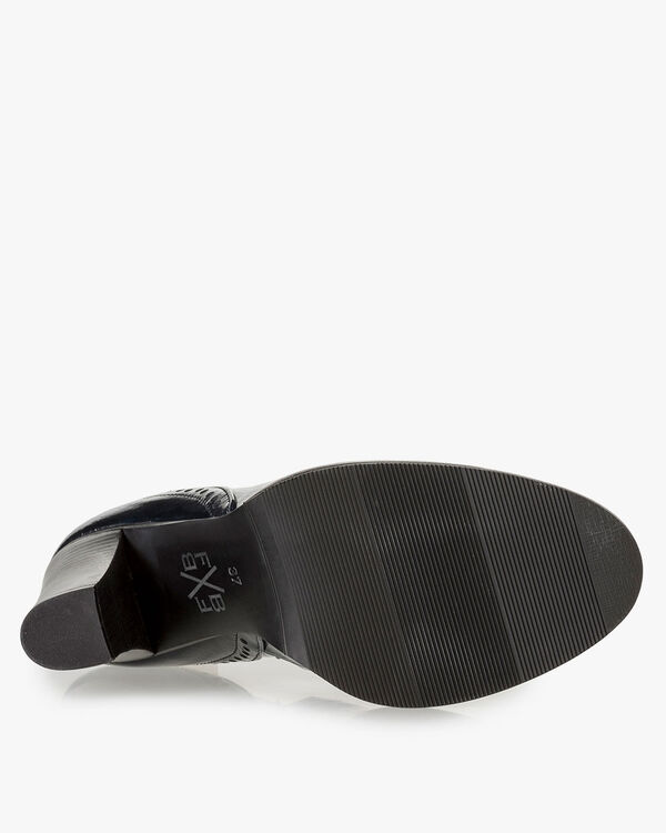 Blaue Lackleder-Pumps