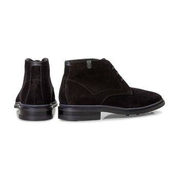 Lace boot suede black