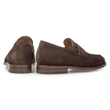 Dunkelbrauner Wildleder-Loafer