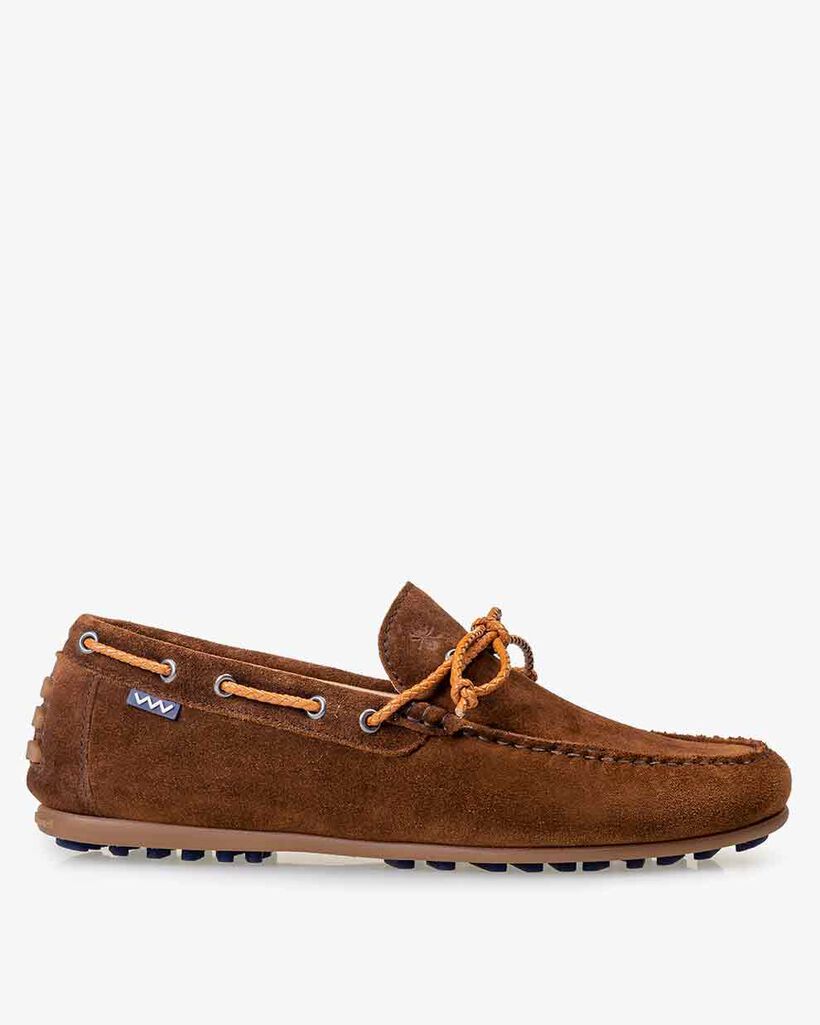 Mokassin Wildleder cognac