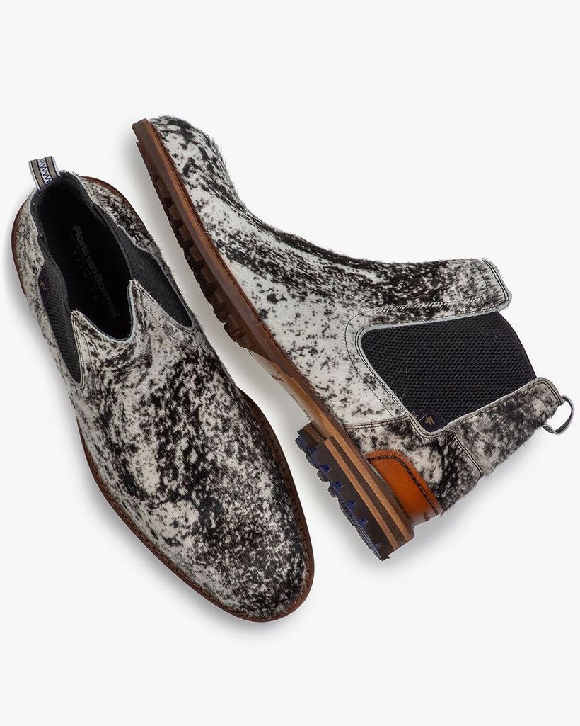 Chelsea boot pony style off-white