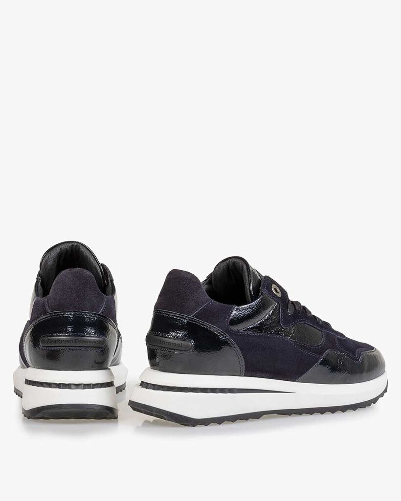 Sneaker Lackleder blau