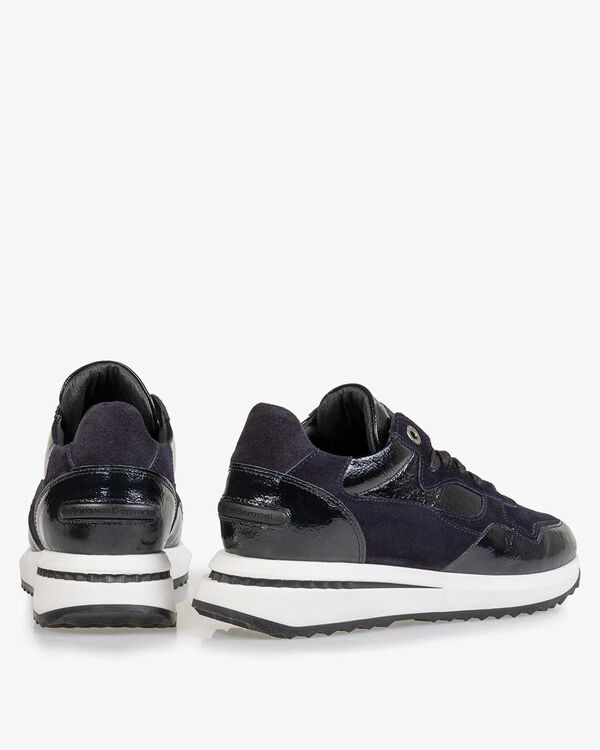 Sneaker Lackleder blau