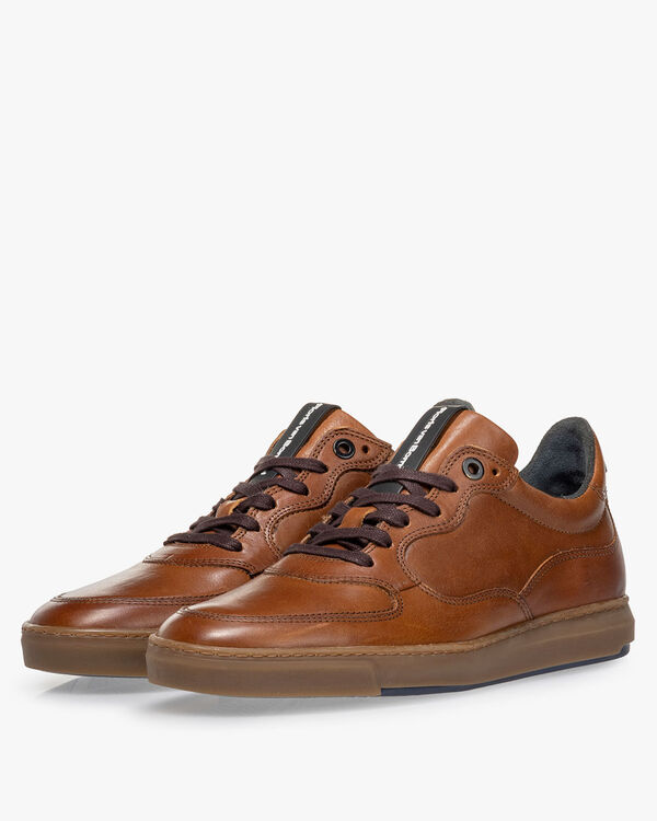 Sneaker Kalbsleder cognac
