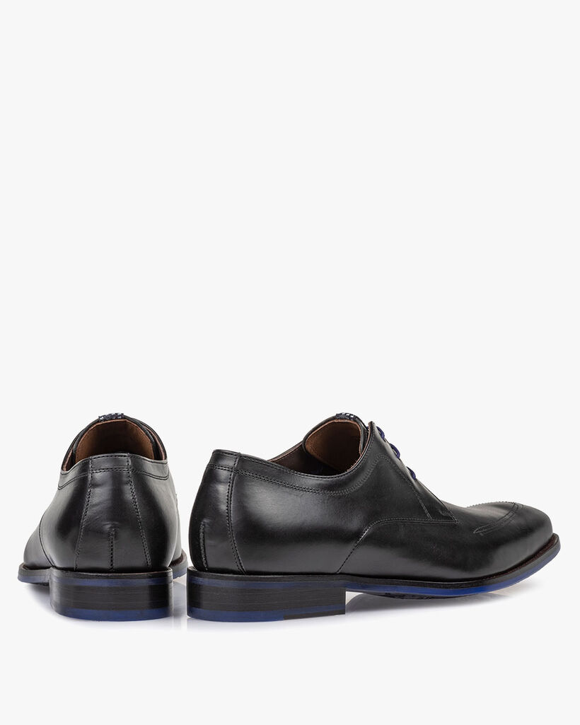 Schn&uuml;rschuh schwarz Kalbsleder