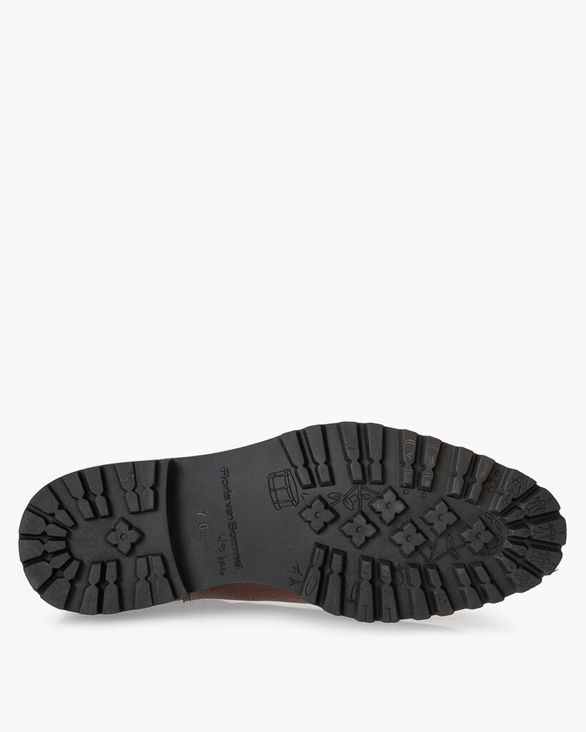 Chelsea Boot Leder-Print cognac