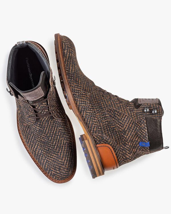Crepi Stiefel braun mit Print