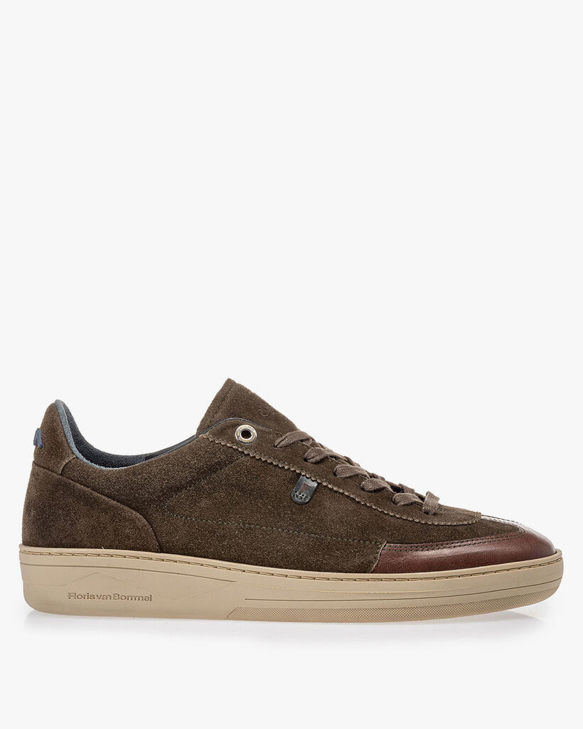 Sneaker Wildleder dunkelgr&uuml;n