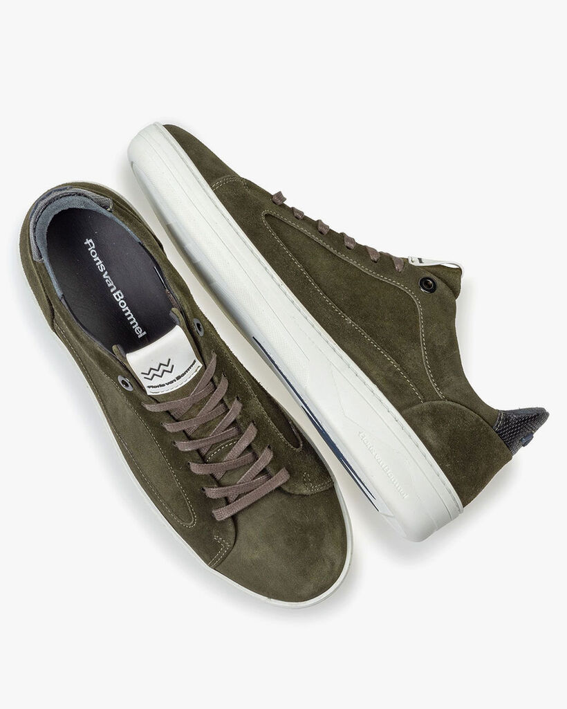 Wildleder-Sneaker gr&uuml;n