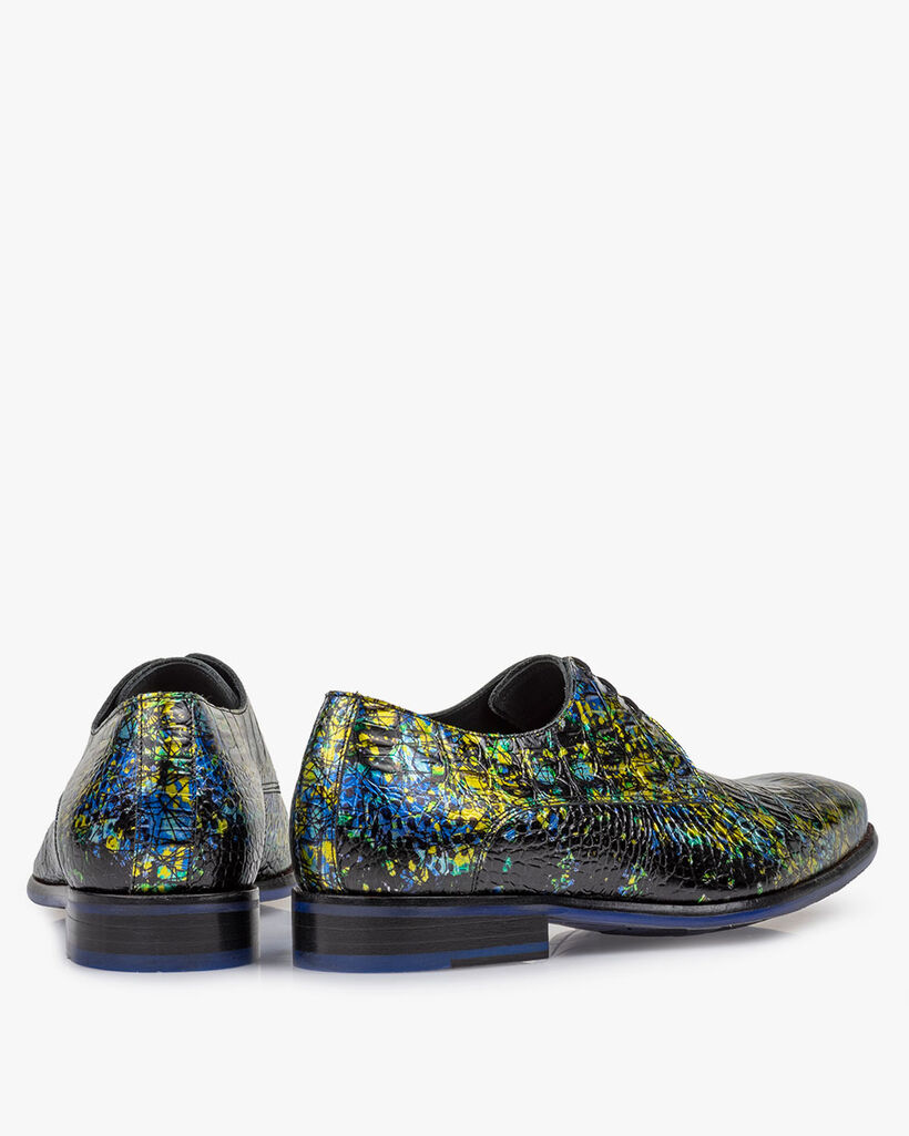 Schn&uuml;rschuh mit Print gelb