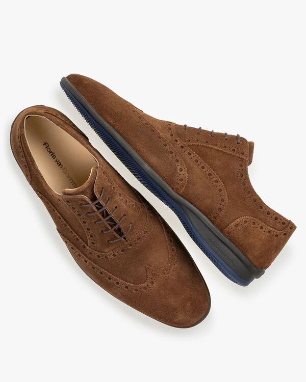 Schn&uuml;rschuh Wildleder braun