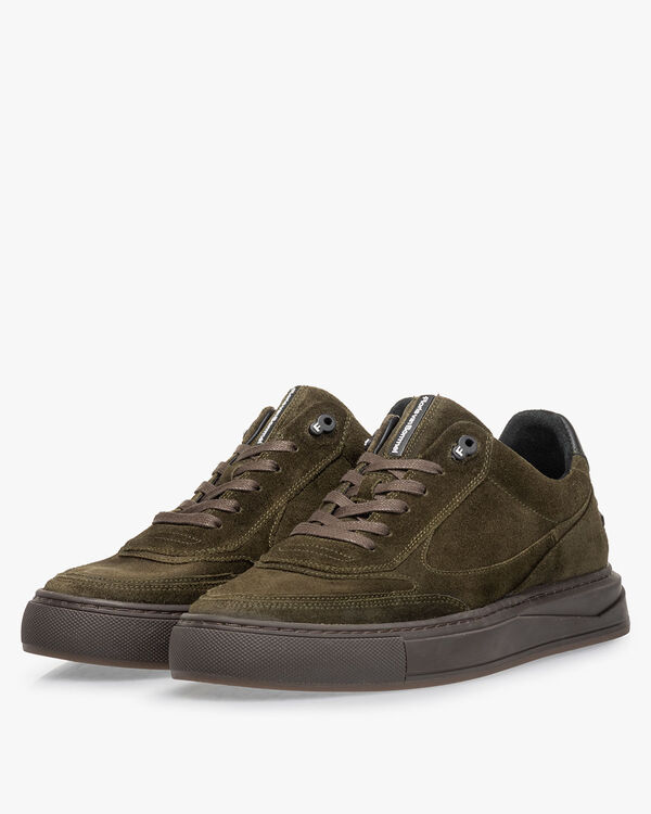 Sneaker Wildleder dunkelgr&uuml;n