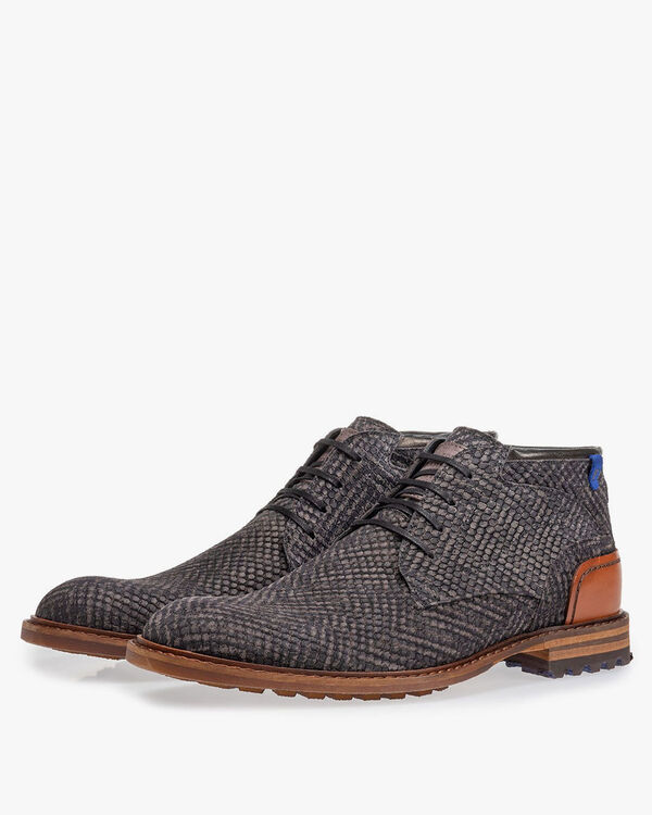 Crepi Stiefel grau mit Print