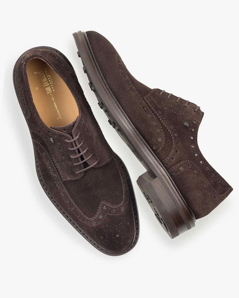 Brauner Brogue-Schn&uuml;rschuh