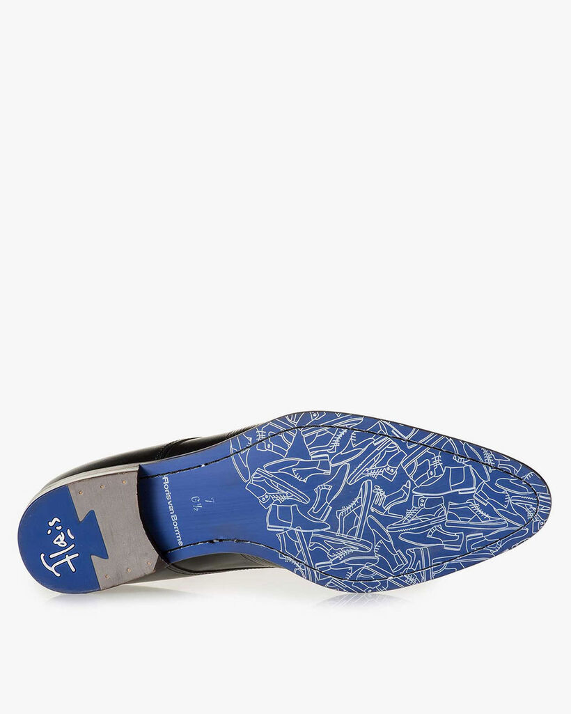 Schn&uuml;rschuh Kalbsleder schwarz
