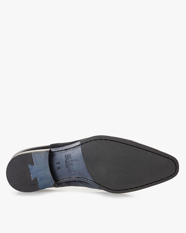 Schn&uuml;rschuh Kalbsleder blau