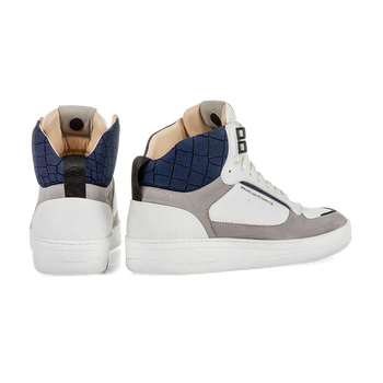 High-top Sneaker Kalbsleder wei&szlig;