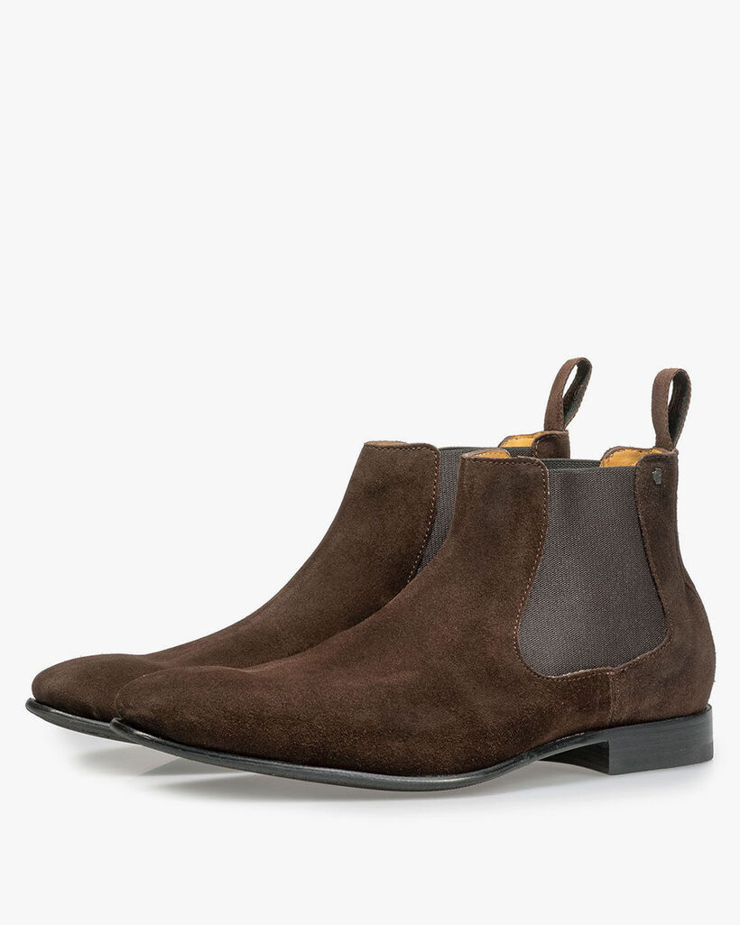 Dunkelbrauner Wildleder Chelsea Boot