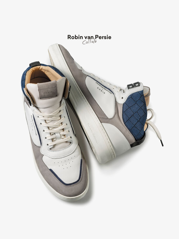 High-top Sneaker Kalbsleder wei&szlig;