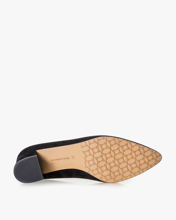 Schwarze Wildleder-Pumps