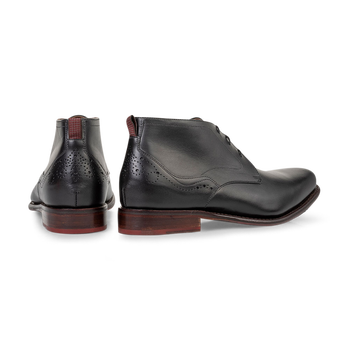 Schn&uuml;rstiefel Kalbsleder schwarz