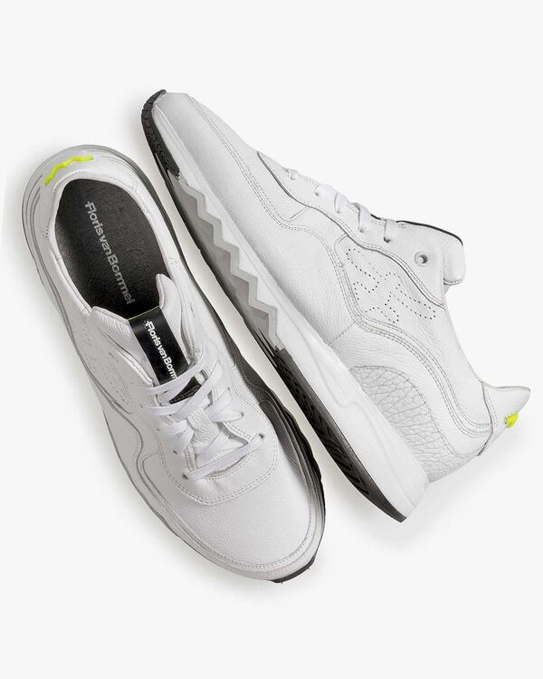 Wei&szlig;er Leder-Sneaker